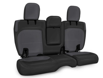 PRP Seats PRP 2018+ Jeep Wrangler JLU/4 door Rear Bench Cover with Leather Interior - Black/Grey