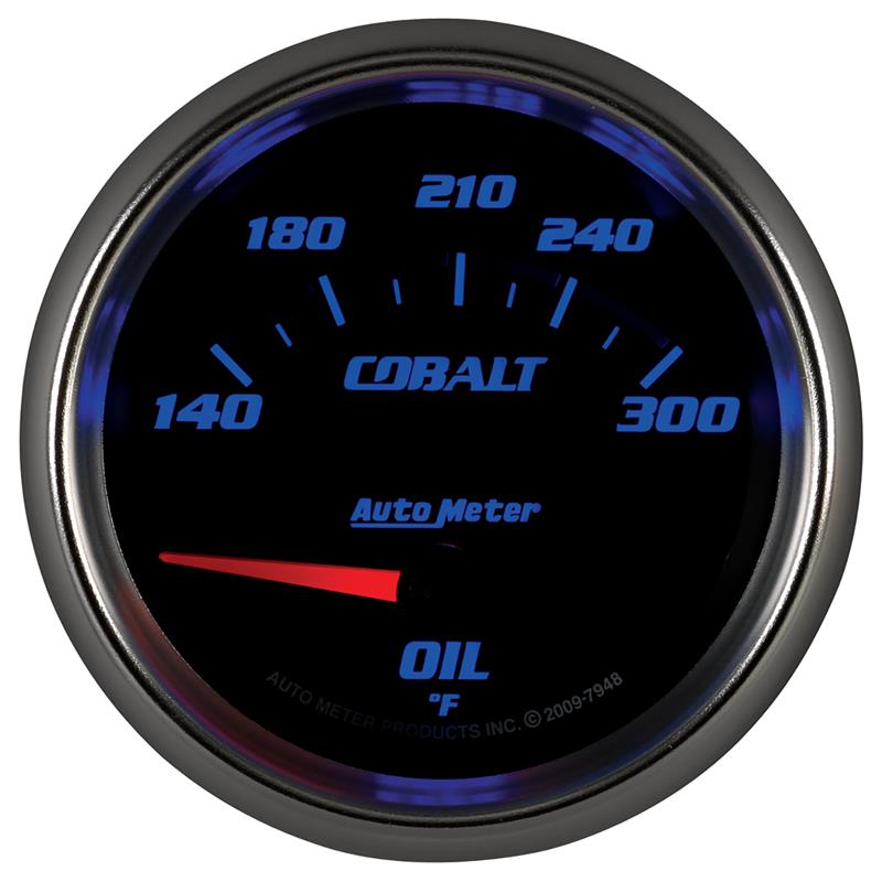 Autometer Cobalt 66.7mm 140-300 Degree F Electric Oil Temperature Gauge