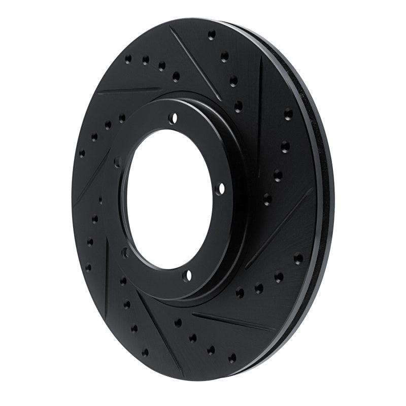 R1 Concepts R1 67-88 Porsche 911 Front Right Drilled & Slotted Black Brake Rotor