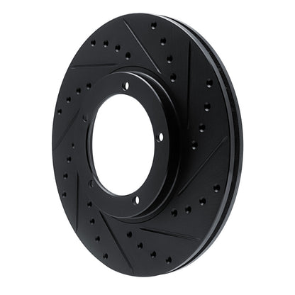 R1 Concepts R1 67-88 Porsche 911 Front Right Drilled & Slotted Black Brake Rotor
