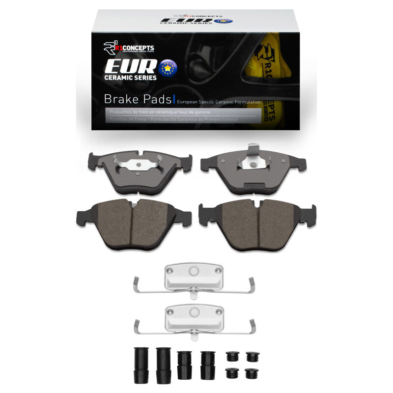 R1 Concepts R1 02-13 BMW 650I Coupe Front Euro Ceramic Pads & Hardware Kit