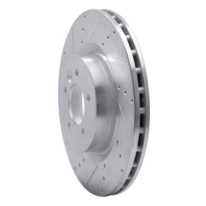 R1 Concepts R1 06-17 Land Rover Discovery Front Left Drilled & Slotted Silver Brake Rotor