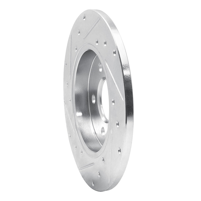 R1 Concepts R1 00-09 Audi A4 (USA/Canada) Rear Right Drilled & Slotted Silver Brake Rotor