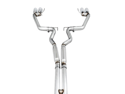 AWE Tuning 2018+ Ford Mustang GT (S550) Cat-Back Exhaust - Track Edition (Quad Chrome Silver Tips)