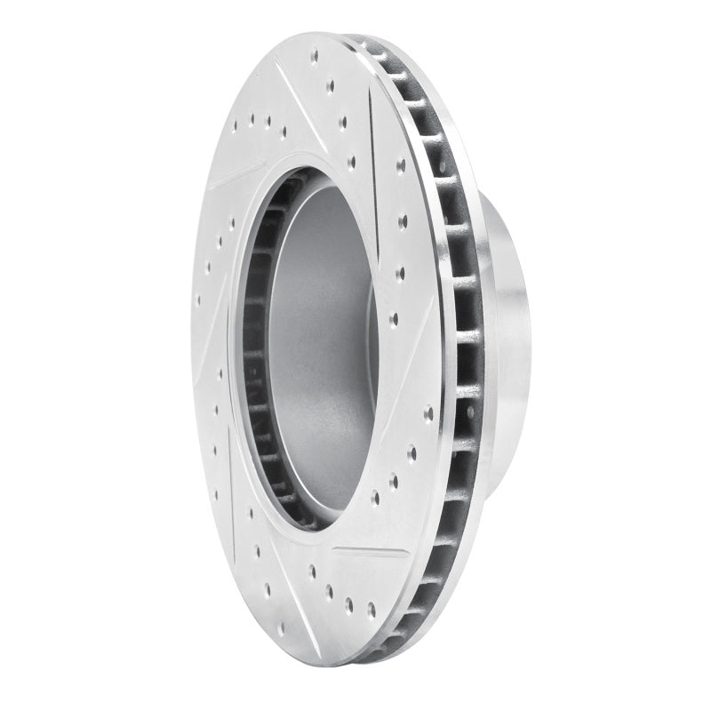 R1 Concepts R1 82-89 BMW 535I Front Left Drilled & Slotted Silver Brake Rotor