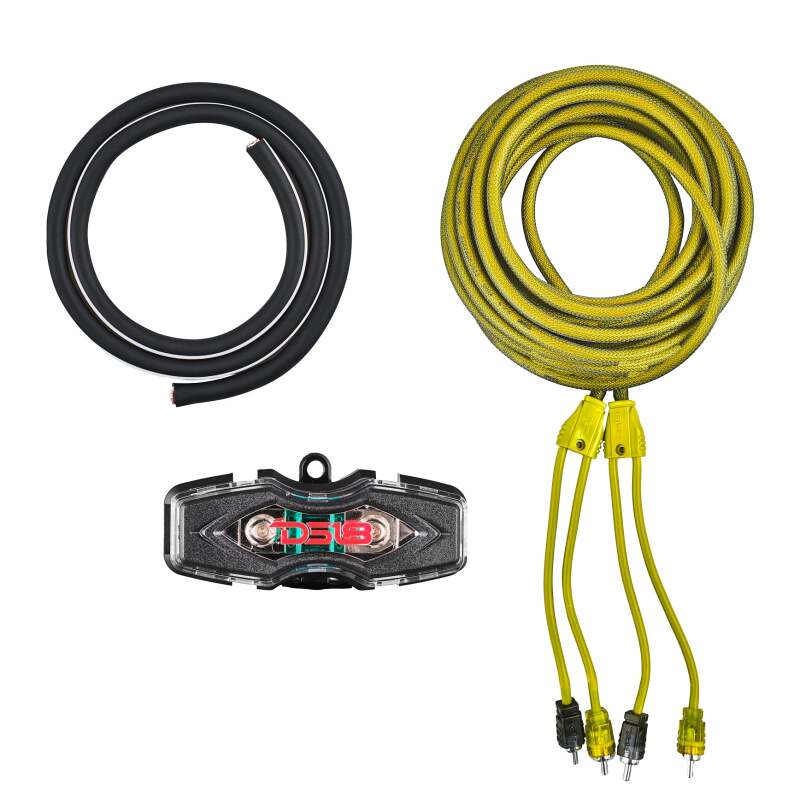 DS18 4-GA Amplifier Install Kit Advance- Yellow