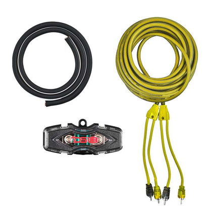 DS18 4-GA Amplifier Install Kit Advance- Yellow