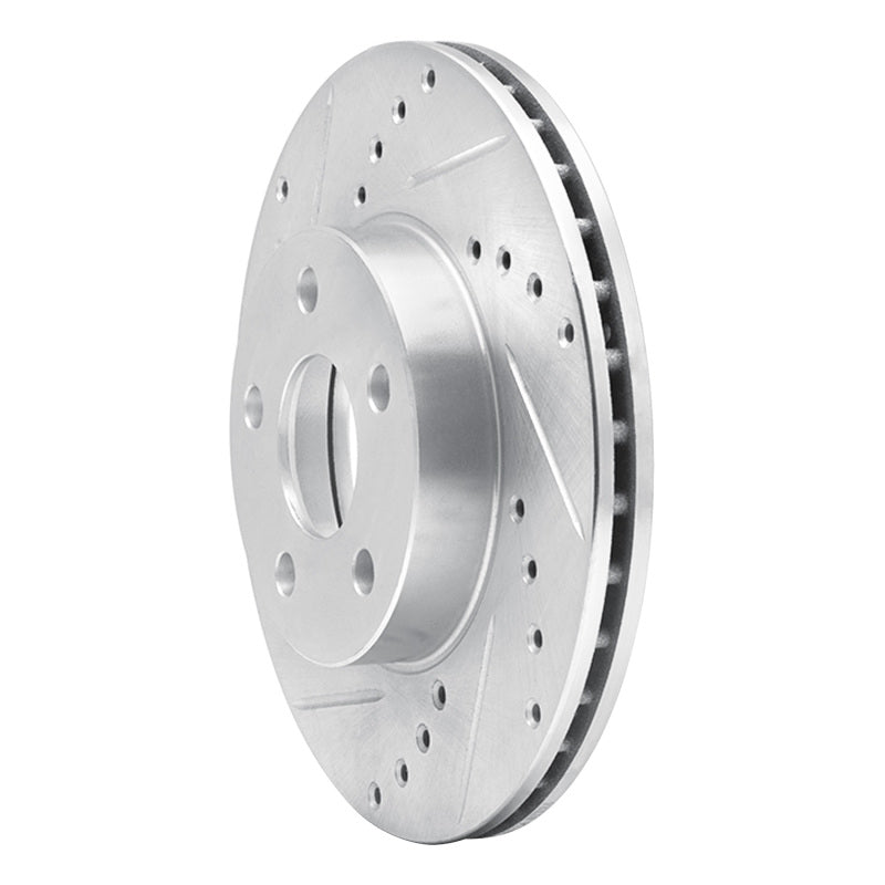 R1 Concepts R1 90-05 Buick Skylark Front Left Drilled & Slotted Silver Brake Rotor