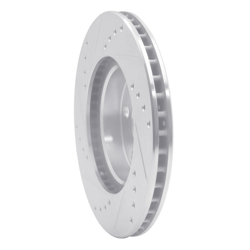 R1 Concepts R1 04-09 Toyota Prius Front Right Drilled & Slotted Silver Brake Rotor