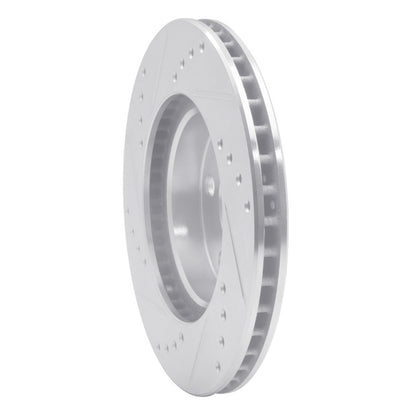 R1 Concepts R1 04-09 Toyota Prius Front Right Drilled & Slotted Silver Brake Rotor