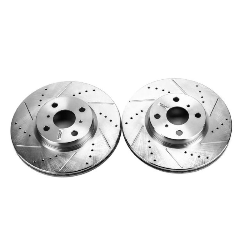 PowerStop Power Stop 12-18 Toyota Yaris Front Evolution Drilled & Slotted Rotors - Pair