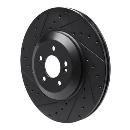 R1 Concepts R1 17-23 Mercedes-Benz E43 AMG Rear Left Drilled & Slotted Black Brake Rotor