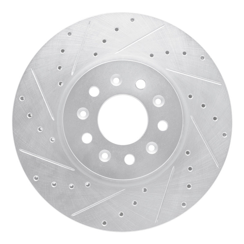 R1 Concepts R1 16-21 Buick Regal Sportback Front Left Drilled & Slotted Silver Brake Rotor