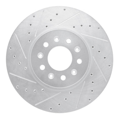 R1 Concepts R1 16-21 Buick Regal Sportback Front Left Drilled & Slotted Silver Brake Rotor