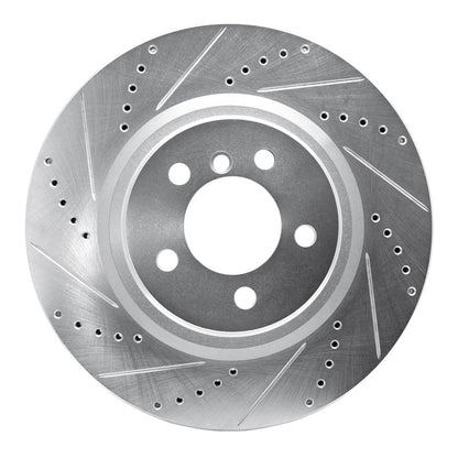 R1 Concepts R1 06-12 Land Rover Range Rover Front Left Drilled & Slotted Silver Brake Rotor