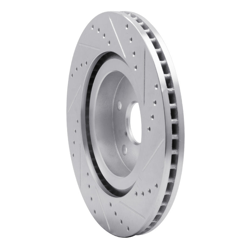 R1 Concepts R1 19-24 Subaru Forester Front Left Drilled & Slotted Silver Brake Rotor