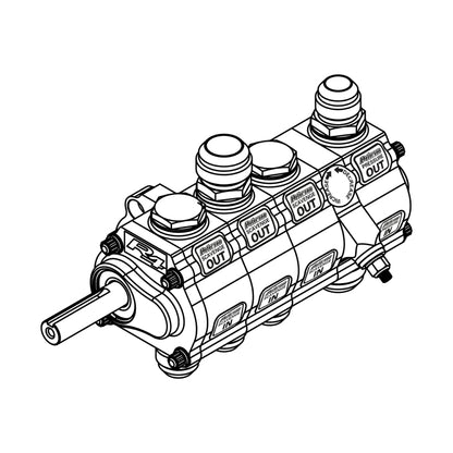 Peterson Fluid Systems R4 4-Stage Oil Pump - Left Side Mount - HV - Rear Drive Drag