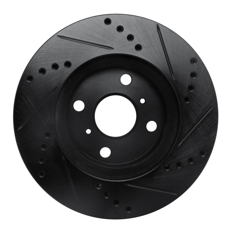 R1 Concepts R1 04-06 Scion XB Front Left Drilled & Slotted Black Brake Rotor