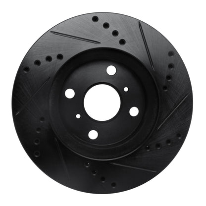 R1 Concepts R1 04-06 Scion XB Front Left Drilled & Slotted Black Brake Rotor