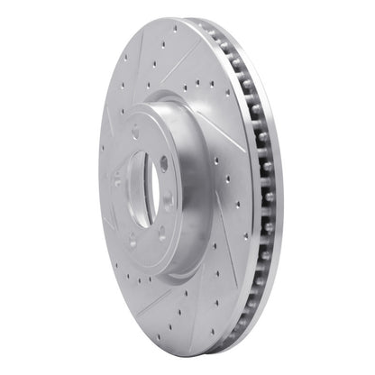 R1 Concepts R1 18-20 Land Rover Range Rover Front Left Drilled & Slotted Silver Brake Rotor