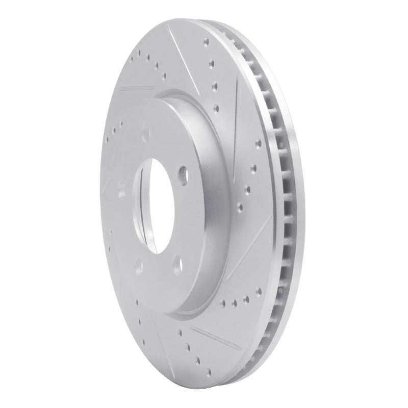 R1 Concepts R1 04-08 Chrysler Pacifica Front Right Drilled & Slotted Silver Brake Rotor