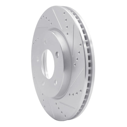 R1 Concepts R1 04-08 Chrysler Pacifica Front Right Drilled & Slotted Silver Brake Rotor