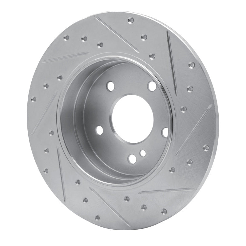R1 Concepts R1 98-03 Mercedes-Benz E320 Rear Left Drilled & Slotted Silver Brake Rotor