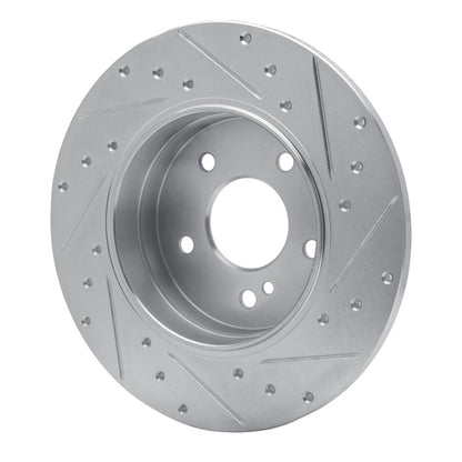 R1 Concepts R1 98-03 Mercedes-Benz E320 Rear Left Drilled & Slotted Silver Brake Rotor
