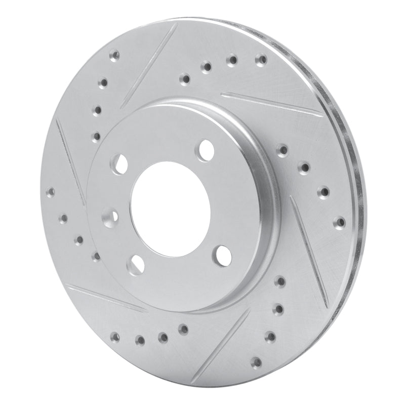 R1 Concepts R1 86-08 Volkswagen Quantum Front Left Drilled & Slotted Silver Brake Rotor