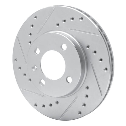 R1 Concepts R1 86-08 Volkswagen Quantum Front Left Drilled & Slotted Silver Brake Rotor