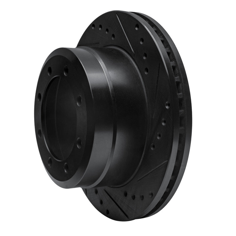 R1 Concepts R1 05-12 Ford F-350 Super Duty 2WD Rear Right Drilled & Slotted Black Brake Rotor
