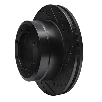 R1 Concepts R1 05-12 Ford F-350 Super Duty 2WD Rear Right Drilled & Slotted Black Brake Rotor