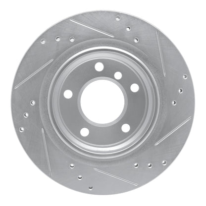 R1 Concepts R1 2003-2008 BMW Z4 Rear Left Drilled & Slotted Silver Brake Rotor