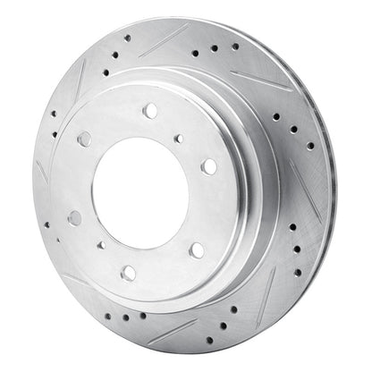 R1 Concepts R1 00-06 Mitsubishi Montero Rear Left Drilled & Slotted Silver Brake Rotor