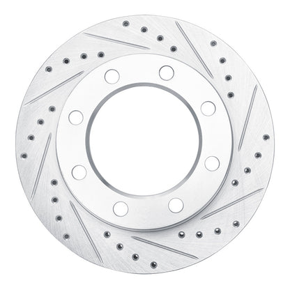 R1 Concepts R1 76-79 Ford F-250 4WD (Excl Super Duty) Front Right Drilled & Slotted Silver Brake Rotor