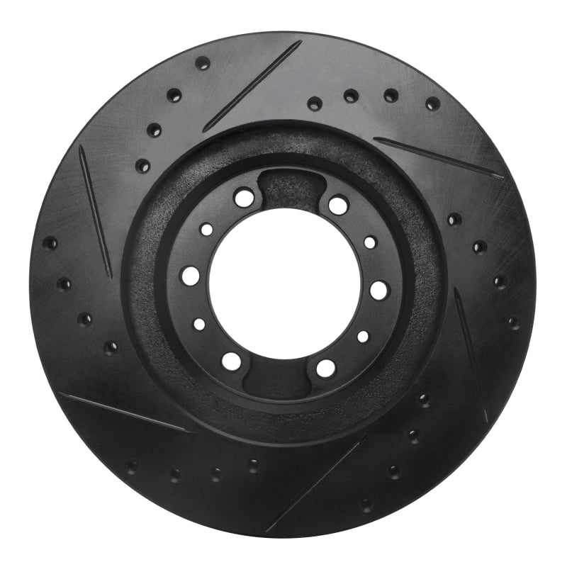 R1 Concepts R1 90-04 Mitsubishi Montero Sport (USA/Canada) Front Right Drilled & Slotted Black Brake Rotor