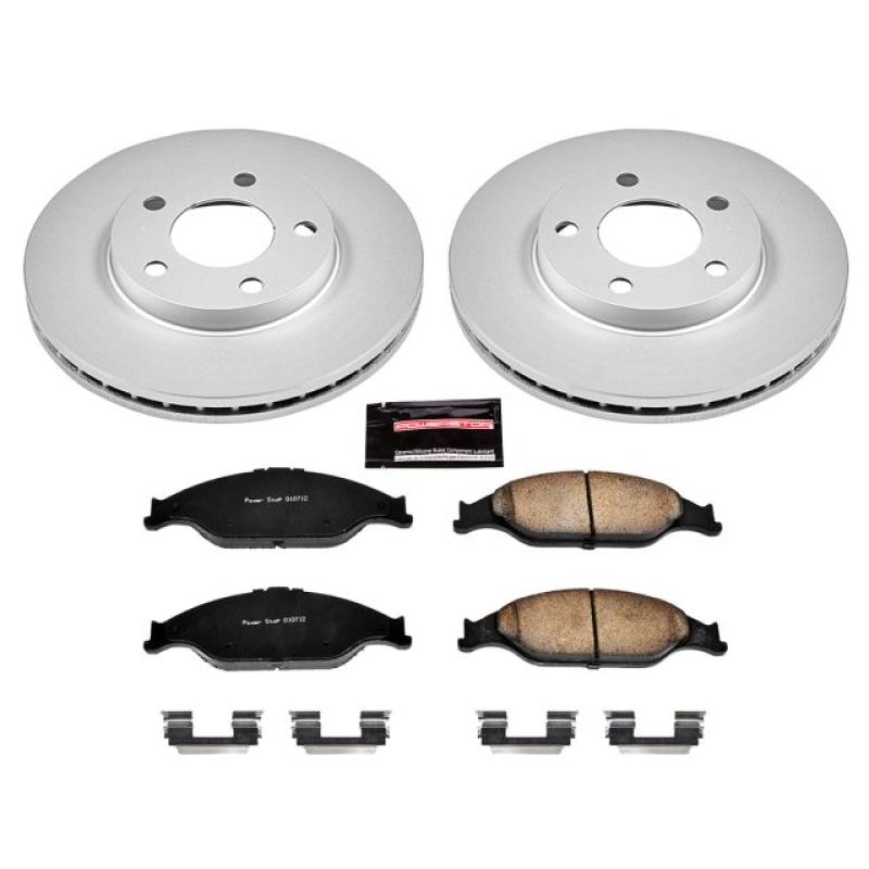 PowerStop Power Stop 99-04 Ford Mustang Front Z17 Evolution Geomet Coated Brake Kit