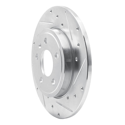 R1 Concepts R1 00-09 Audi A4 (USA/Canada) Rear Right Drilled & Slotted Silver Brake Rotor