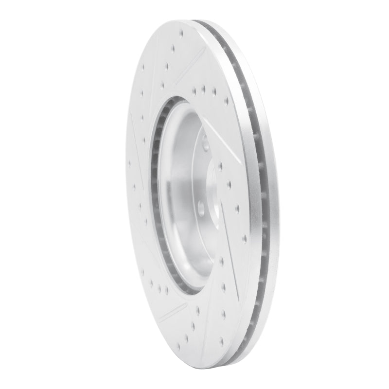 R1 Concepts R1 04-19 Ford Escape Front Right Drilled & Slotted Silver Brake Rotor