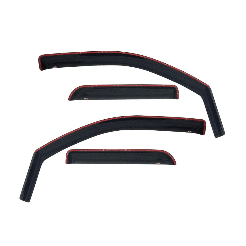 Westin 2014-2018 Chevy Silverado 1500 Dbl Cab In-Channel Wind Deflector 4pc - Smoke