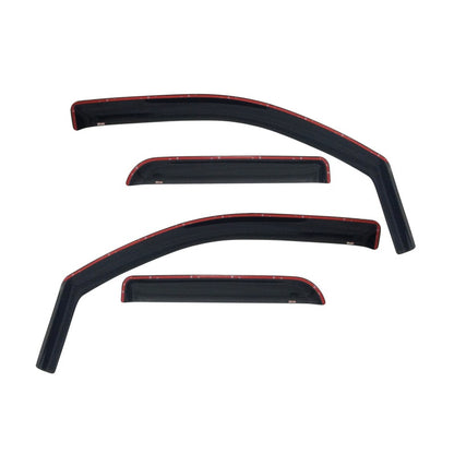Westin 2014-2018 Chevy Silverado 1500 Dbl Cab In-Channel Wind Deflector 4pc - Smoke