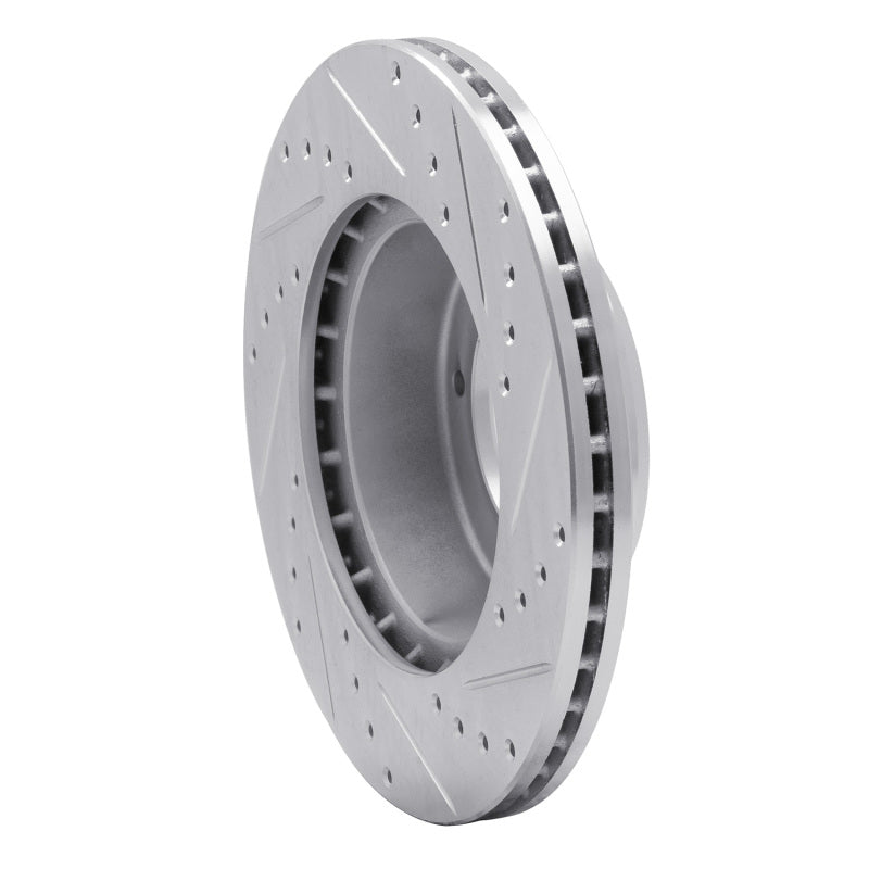 R1 Concepts R1 90-16 Land Rover Defender 90 Front Left Drilled & Slotted Silver Brake Rotor