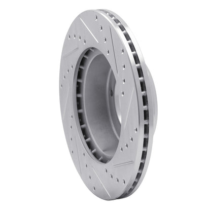 R1 Concepts R1 90-16 Land Rover Defender 90 Front Left Drilled & Slotted Silver Brake Rotor