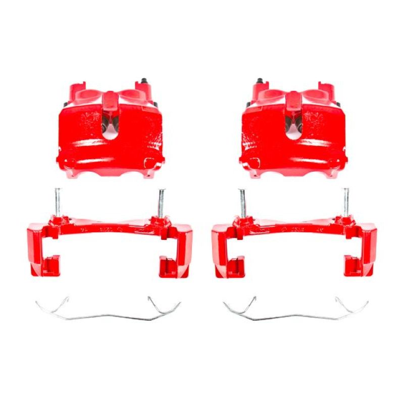 PowerStop Power Stop 99-02 Jeep Grand Cherokee Front Red Calipers w/Brackets - Pair