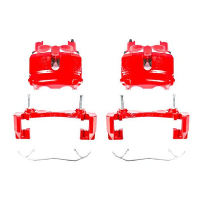 PowerStop Power Stop 99-02 Jeep Grand Cherokee Front Red Calipers w/Brackets - Pair