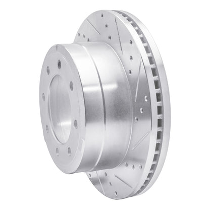 R1 Concepts R1 11-22 Ford F-350 Super Duty 2WD Rear Right Drilled & Slotted Silver Brake Rotor