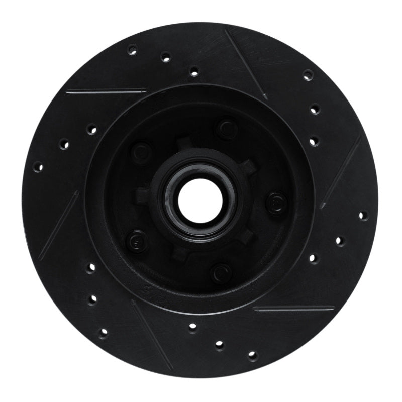 R1 Concepts R1 78-78 Buick Regal Front Left Drilled & Slotted Black Brake Rotor