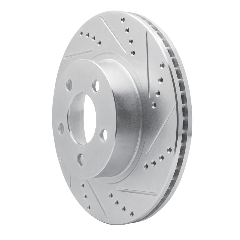 R1 Concepts R1 2001-2011 Ford Explorer Sport Front Right Drilled & Slotted Silver Brake Rotor