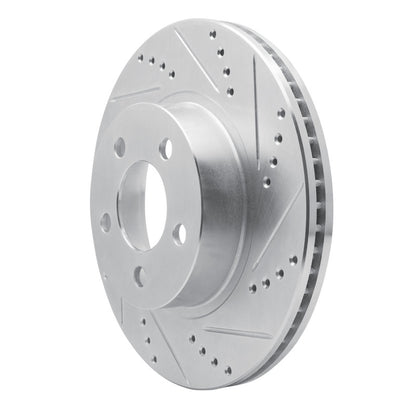 R1 Concepts R1 2001-2011 Ford Explorer Sport Front Right Drilled & Slotted Silver Brake Rotor