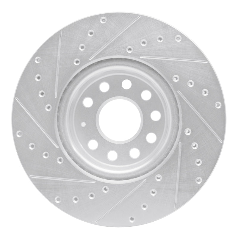 R1 Concepts R1 05-25 Audi A3 Quattro Front Right Drilled & Slotted Silver Brake Rotor